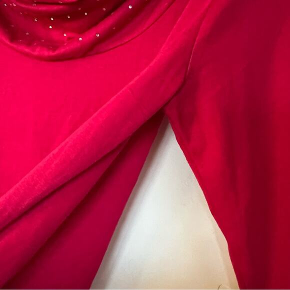 Carolyn Taylor Pink Swoop Neck Top Women’s Size Large - Picture 8 of 9